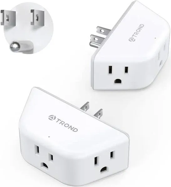 Etokfoks 3AC Multi Plug Electrical Splitter Outlet Extender 2-Pack