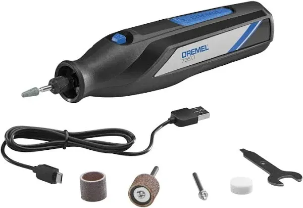 Dremel 7350-5 Cordless Rotary Tool Kit - Includes 4V Li-Ion Battery And 5 Rotary