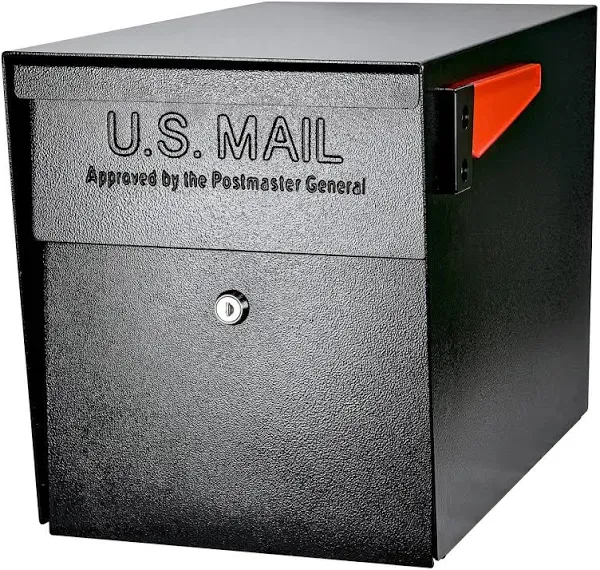 Mail Boss Black Steel Locking Security Post Mount Mailbox 7106 Mail Boss 7106