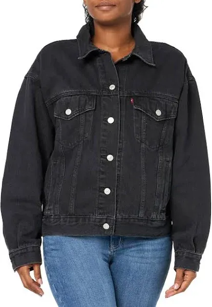 Levi&#039;s Women&#039;s Button Up Winter Trucker Jacket Relaxed Fit, Heads, XS