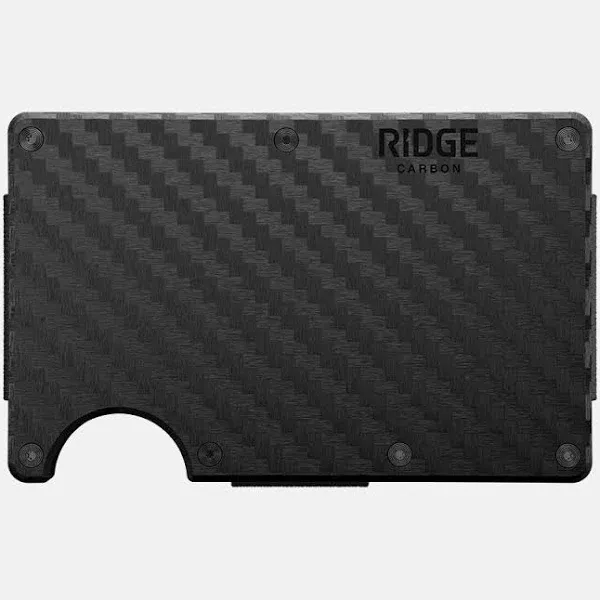 Ridge Men's Wallet Carbon Fiber 3K Cash Strap