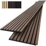 AEVDOY Wood Wall Panels, 2-Pack 94.5" x 12.6" Soundproof Wall Panels, Wood Slat Wall Panels for Wall Decor, Walnut