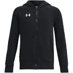 Boys' Rival Fleece Full-Zip Hoodie - Black, YMD, Under Armour