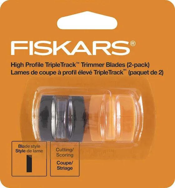 Fiskars Trimmer Blades, High Profile Triple Track - 2 blades