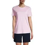 Lands' End School Uniform Women's Short Sleeve Feminine Fit Essential T-Shirt - Small - Ice Pink