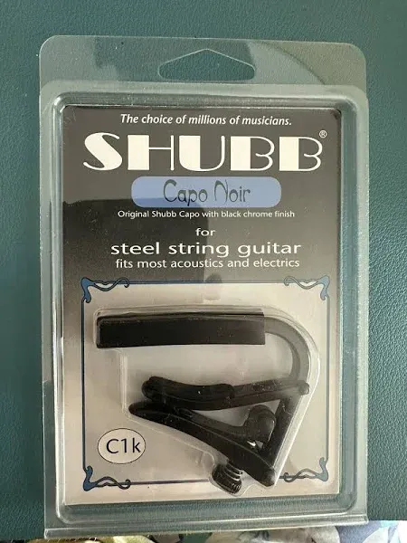 SHUBB CAPO NOIR guitar tuner clip on. Black