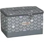 Everything Mary Sewing Case Grey Leaf Print EVM12861-1