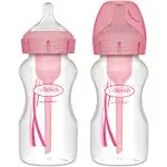 Dr. Brown's Options+ Anti-Colic Wide-Neck Pink 9 oz Bottles 2 ct