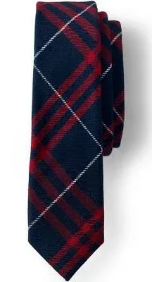 Lands' End Kids Plaid to Be Tied Tie - Clear Blue Plaid