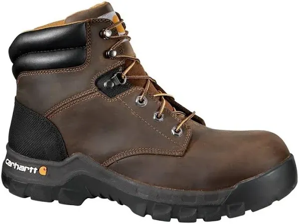 Womens Carhartt Rugged Flex 6&#034; Composite Toe Work Boot - Brown, Size 6.5M Read