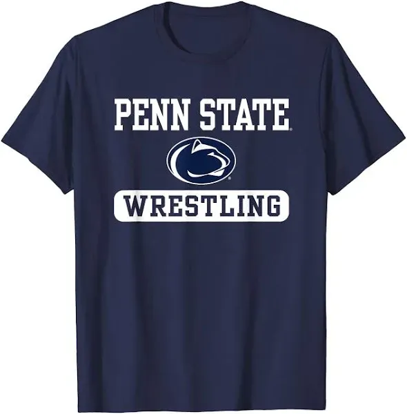 Penn State University Wrestling Womens T-Shirt Medium Blue Nittany Lions O4a