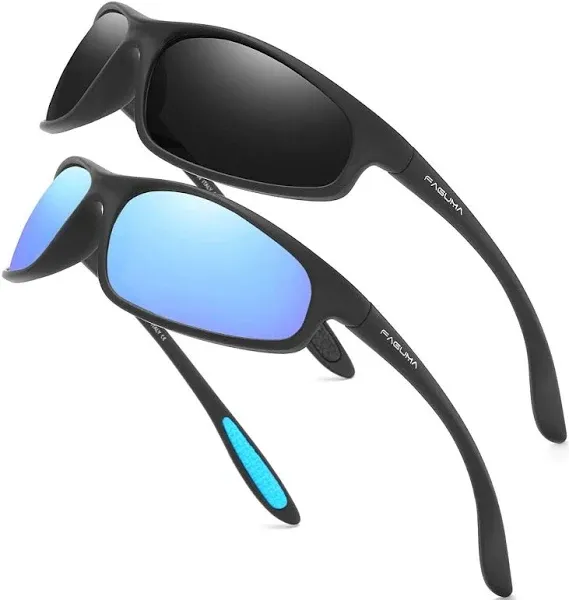 FAGUMA Polarized Sports Sunglasses for Men Cycling Driving Fishing 100% UV