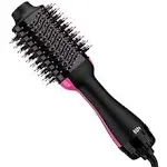 4-in-1 Styling Brush Hair Dryer, Straightener, Volumize and Curling Iron with Ceramic Oval Barrel and Ionic Technology