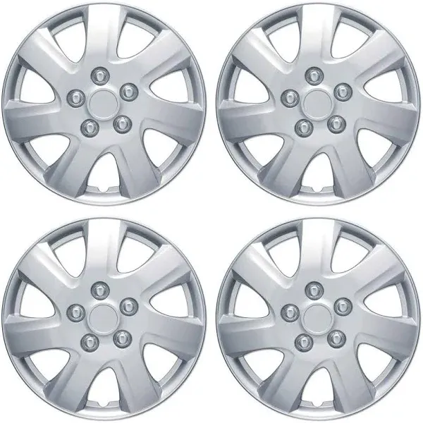 16&#034; inch 4pcs Wheel Covers Full Rim Snap On Hubcaps for R16 Tire &amp; Steel Rim