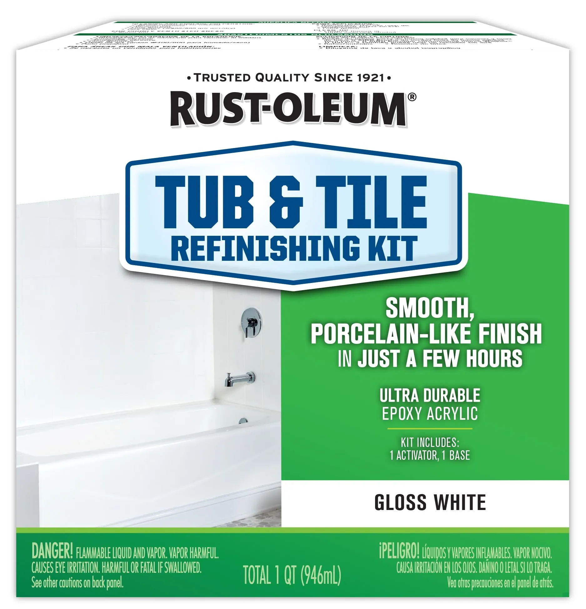 Rust-Oleum 384165 Tub and Tile Refinishing 2-Part Kit