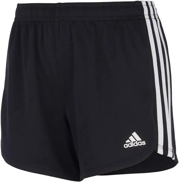 Girls Adidas White “GIRLS CAN, GIRLS WILL” T-Shirt &amp; Black Shorts Sz/ S (7-8)