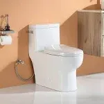 HOROW HR-ST076W 1.28 GPF Single-Flush Elongated Comfort Height Floor Mounted One-Piece Toilet (Seat Included)