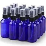 Wedama Spray Bottle, 2oz Fine Mist Glass Spray Bottle, Little Refillable Liquid Containers for Watering Flowers Cleaning(16 Pack, Blue)