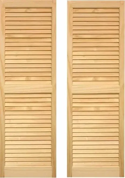 Pinecroft Exterior Louvered Shutters 15 x