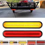 2 Pack 9&#034; LED Trailer Tail Light Bar + Brake Stop +Turn Signal Lights Assembly I