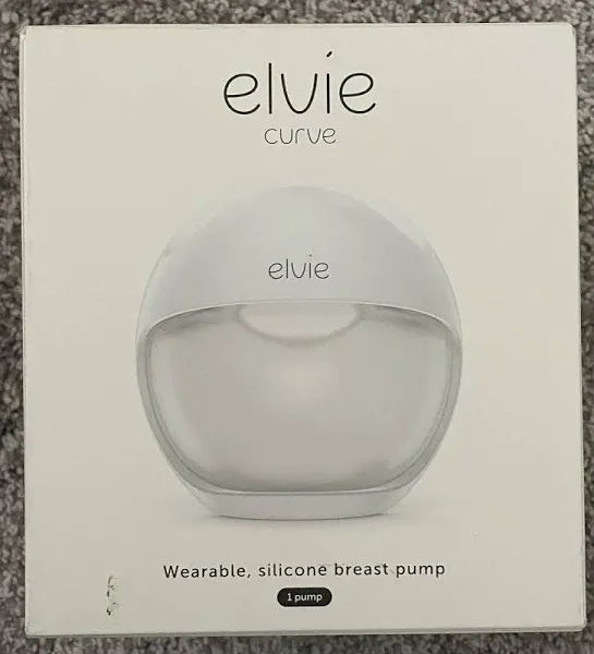 Elvie Curve Model EC01 Wearable Silicone 1 White Breast Pump (B9)