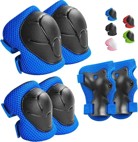 Kids Protective Gear Set Wemfg Knee Pads for Kids 3-8 Years Toddler Knee and Elbow Pads with Wrist Guards 3 in 1 for Skating Cycling Bike