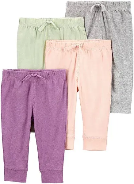 Carter's Baby Girls 4-Pack Pull-On Pants