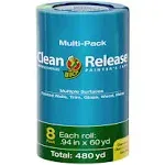 Duck Brand Clean Release 94 in. x 60 yd. Painter's Tape, Blue, 8 Pack, Size: 0.94 in. x 60 yd.