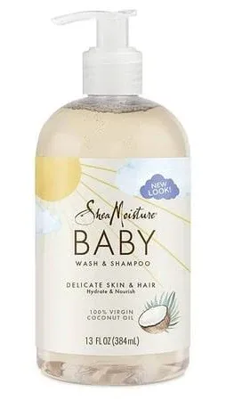 Shea Moisture 100% Virgin Coconut Oil Baby Wash and Shampoo 13oz uk seller