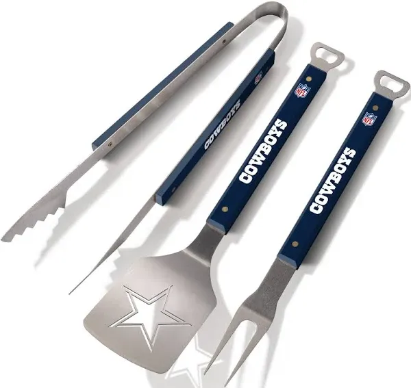 Youthefan NFL Spirit Series 3-Piece Dallas Cowboys BBQ Set Stainless Steel - NIB