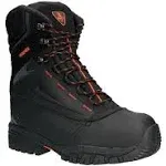 Refrigiwear Men's PolarForce Max Waterproof Insulated 8-Inch Leather Work Boots, Black