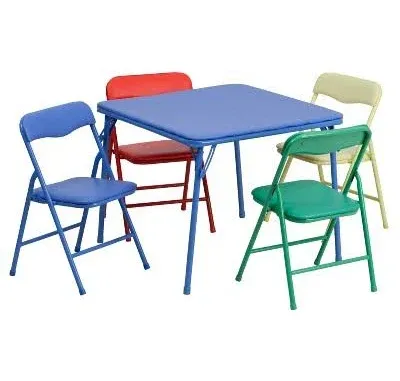 Flash Furniture Kids 5 Piece Folding Table and Chair Set JB-9-KID