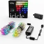 Twinkly RGB - Icicle Lights - 190L, 4" sp, Wifi - Transparent Wire