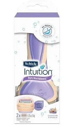 Schick Intuition Razor Pure Nourishment Coconut Milk &amp; Almond Oil BRAND NEW 