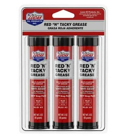 Lucas Oil 3 Pack 3 oz Red N Tacky Grease