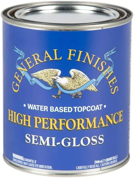 General Finishes High Performance Water Based Topcoat, 1 Gallon, Satin