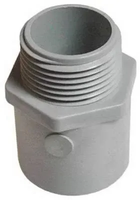 Male Adapter,2 In Conduit,PVC,2-1/8 In L