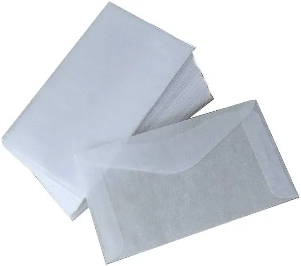 - 100 Pack Glassine Envelopes Perfect for Mini Lotto Lottery Ticket Holder, W...