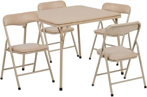 Flash Furniture Kids 5 Piece Folding Table and Chair Set JB-9-KID