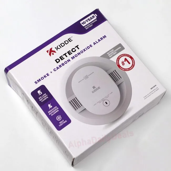 Kidde Combination Smoke and Carbon Monoxide Detector with Alarm and LED Warning Lights