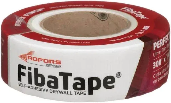 ADFORS FDW8654-U Perfect Finish Drywall Tape Wrap, 300 ft L, 1-7/8 in W, White