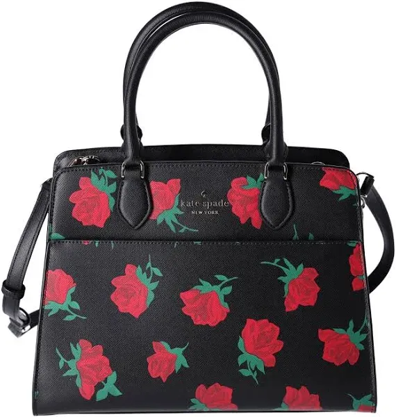 ♠️ Kate Spade New York, Medium Saffiano Leather Satchel, Crossbody Strap…