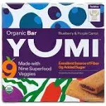 Yumi Organic Blueberry & Purple Carrot Toddler Bars, 3.7 oz