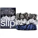 Slip Pure Silk Large Scrunchies, 3-Pack Midnight