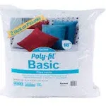 18"x18" Fob: Mi Poly-Fil Basic Pillow Insert 2/Pkg - Fairfield