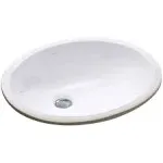 Kohler K-2209-0 White Caxton 17" Undermount Bathroom Sink with Overflow