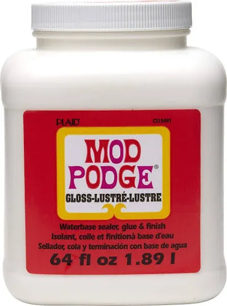 Plaid Mod Podge High Strength Glue White Gloss Adhesive Kit 16 oz