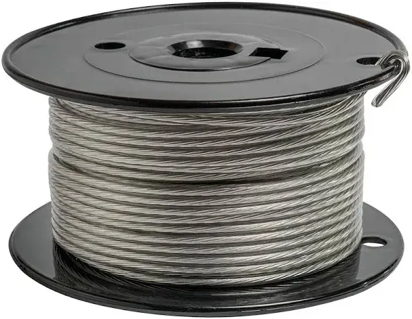 HangZ Gallery Wire 43lb #5 500ft Stainless Steel Plastic Coated