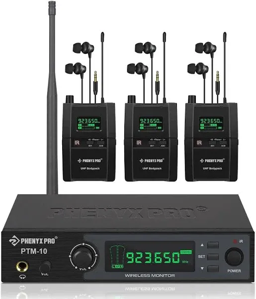 PTM-10-3B | UHF Stereo Wireless In-Ear Monitor System