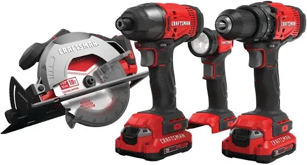 Craftsman V20 Cordless Drill Combo Kit CMCK401D2